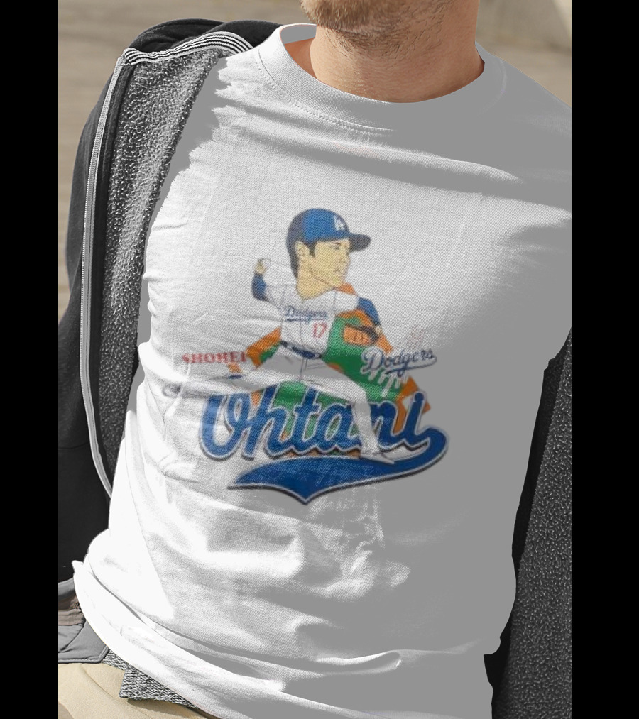 Los Angeles Dodgers Shohei Ohtani Cartoon Player Dodgers Ohtani T-Shirt