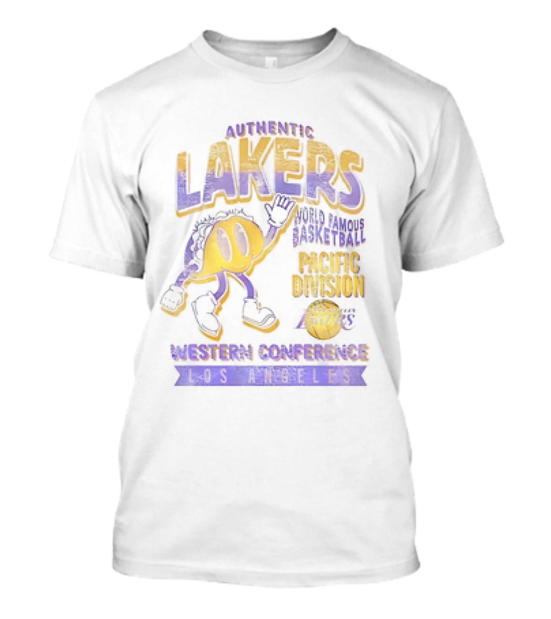 Authentic Lakers Western Conference Los Angeles Basketball Character Pacific Division T-Shirt