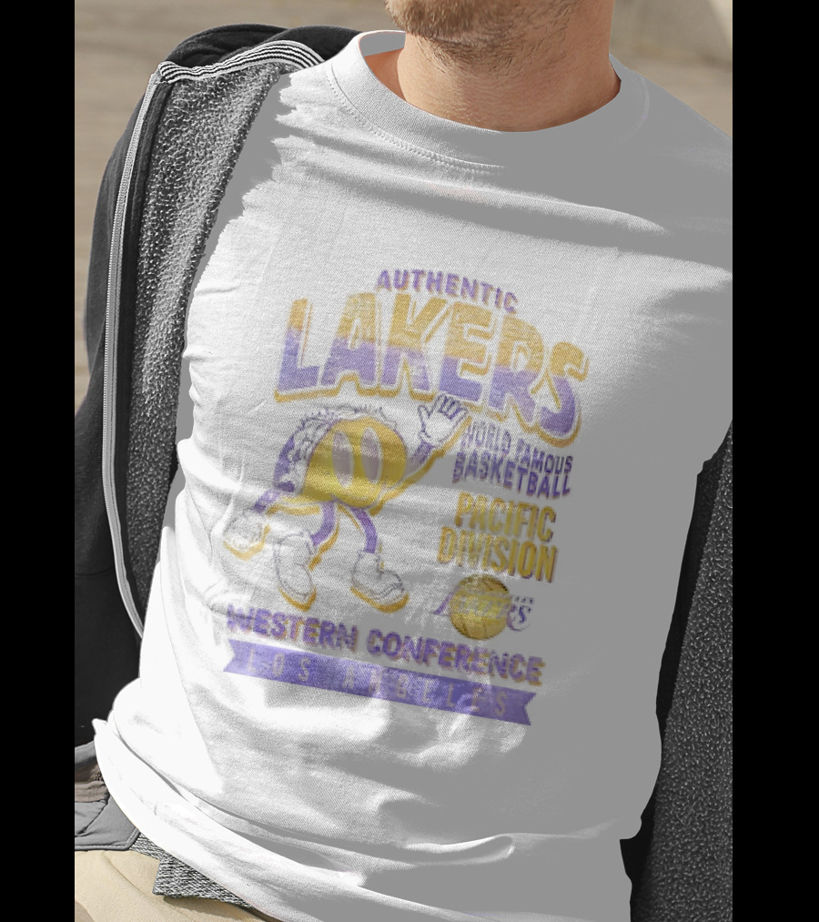 Authentic Lakers Western Conference Los Angeles Basketball Character Pacific Division T-Shirt