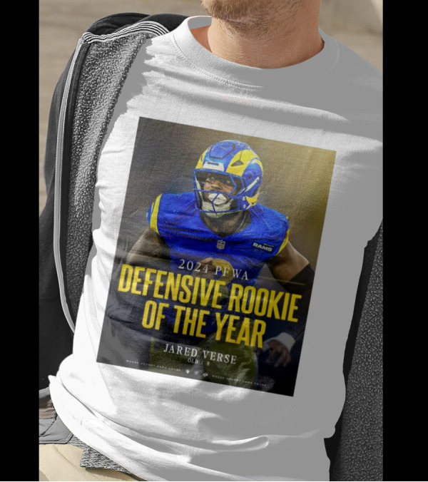 Los Angeles Rams Jared Verse 2024 PFWA Defensive Rookie Of The Year T-Shirt