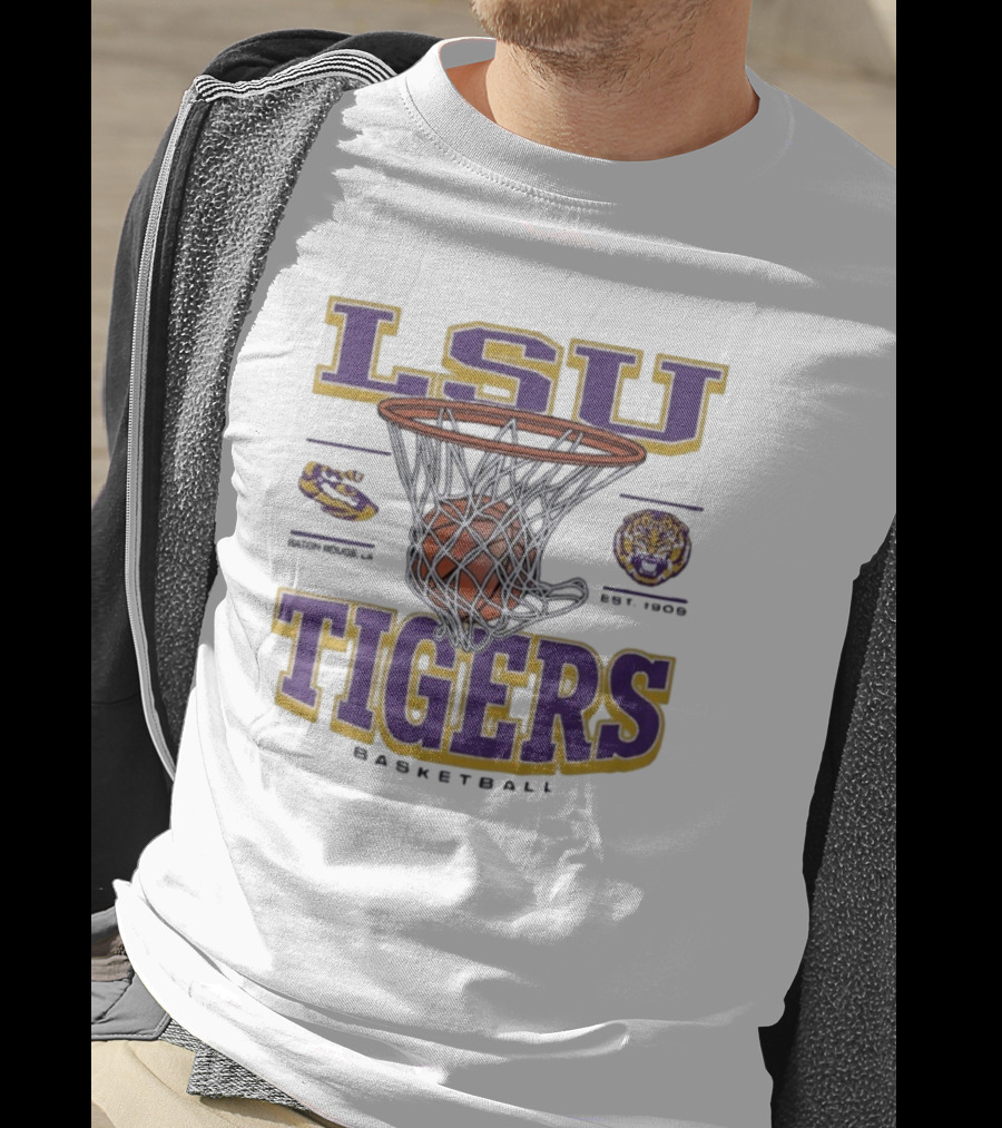 LSU Tigers Basketball Established 1909 Game Time T-Shirt