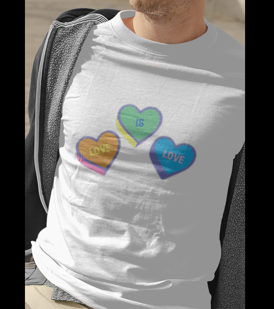 Love Is Love Colorful Hearts T-Shirt