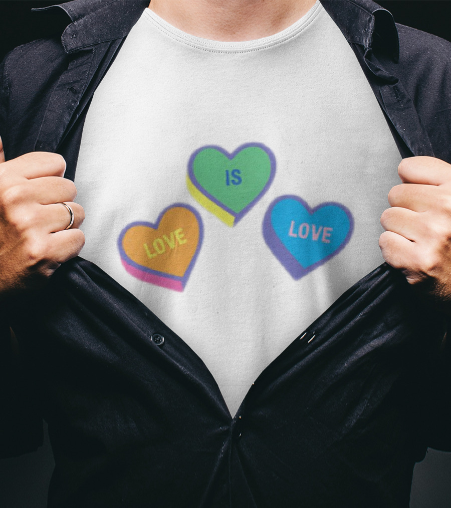 Love Is Love Colorful Hearts T-Shirt