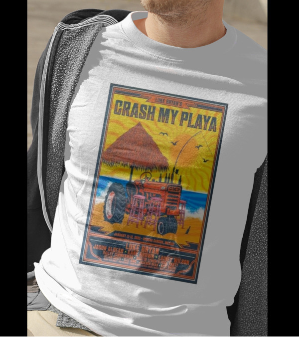 Luke Bryan's Crash My Playa January 15-18 2025 Riviera Cancun CMP Jason Aldean Kane T-Shirt