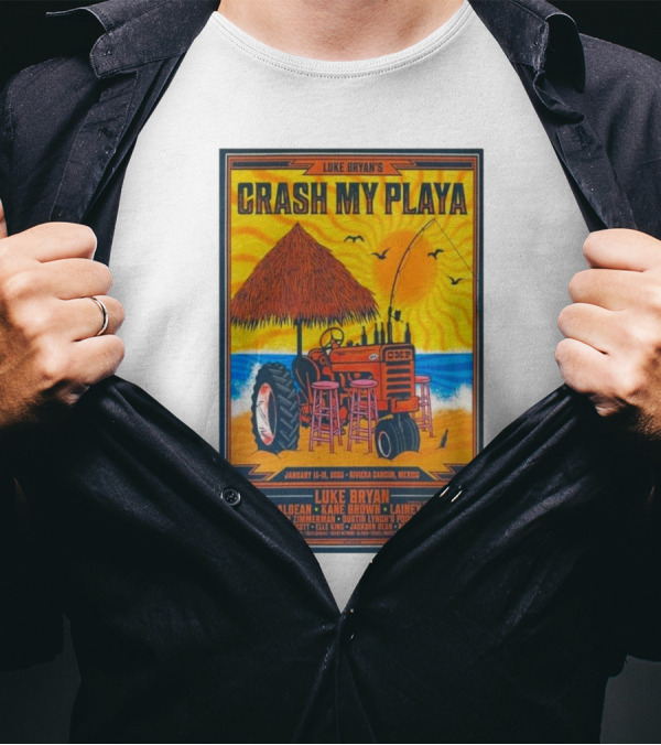Luke Bryan's Crash My Playa January 15-18 2025 Riviera Cancun CMP Jason Aldean Kane T-Shirt