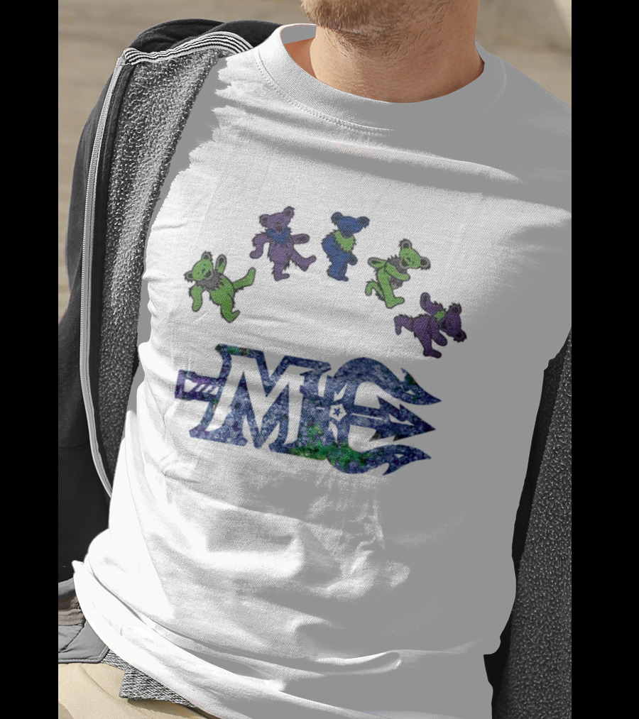 Maine Mariners Grateful Dead Night 2025 Dancing Bears Emblem T-Shirt