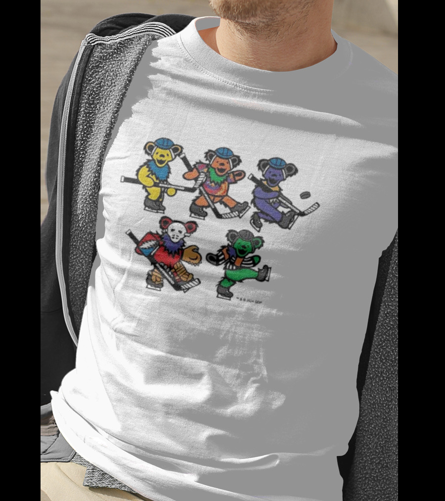 Market Sherwood Grateful Dead Dancing Bears Colorful Collaboration T-Shirt