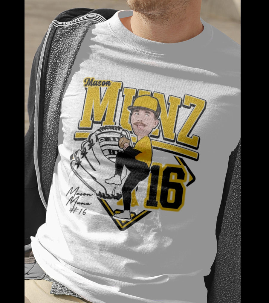 Mason Munz Baseball 2025 Player 16 Caricature T-Shirt