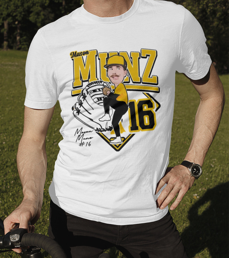 Mason Munz Baseball 2025 Player 16 Caricature T-Shirt