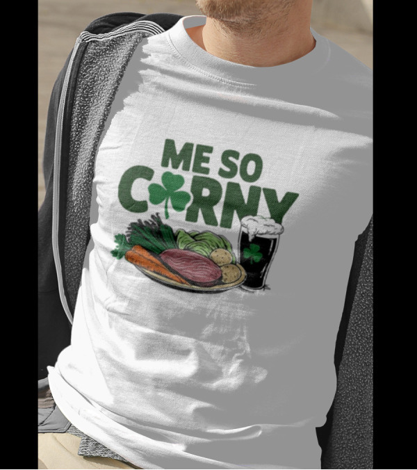 Me So Corny Corned Beef Cabbage St Patrick’s Day Shamrock Plate T-Shirt
