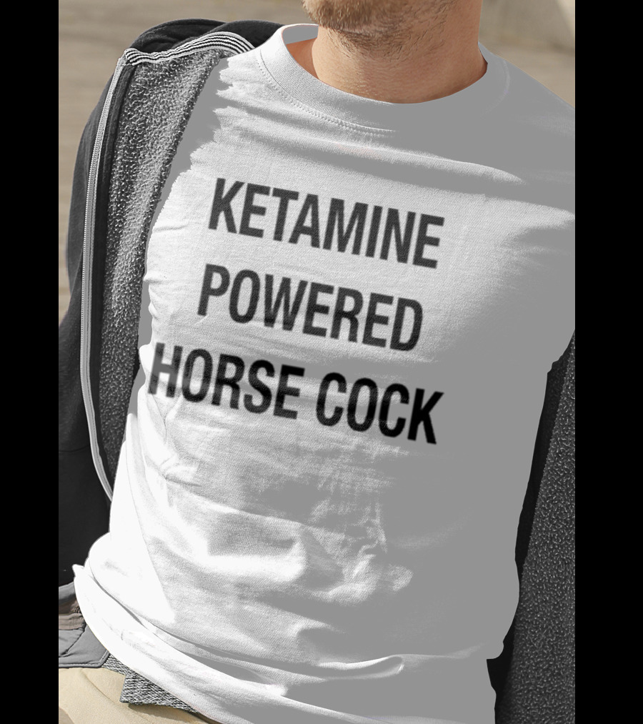 Microplastics Envelope Filter Ketamine Powered Horse Cock T-Shirt