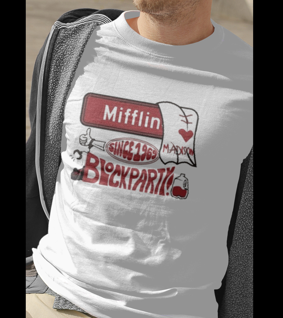 Mifflin Block Party Madison Since 1969 Heart Thumbs Up T-Shirt