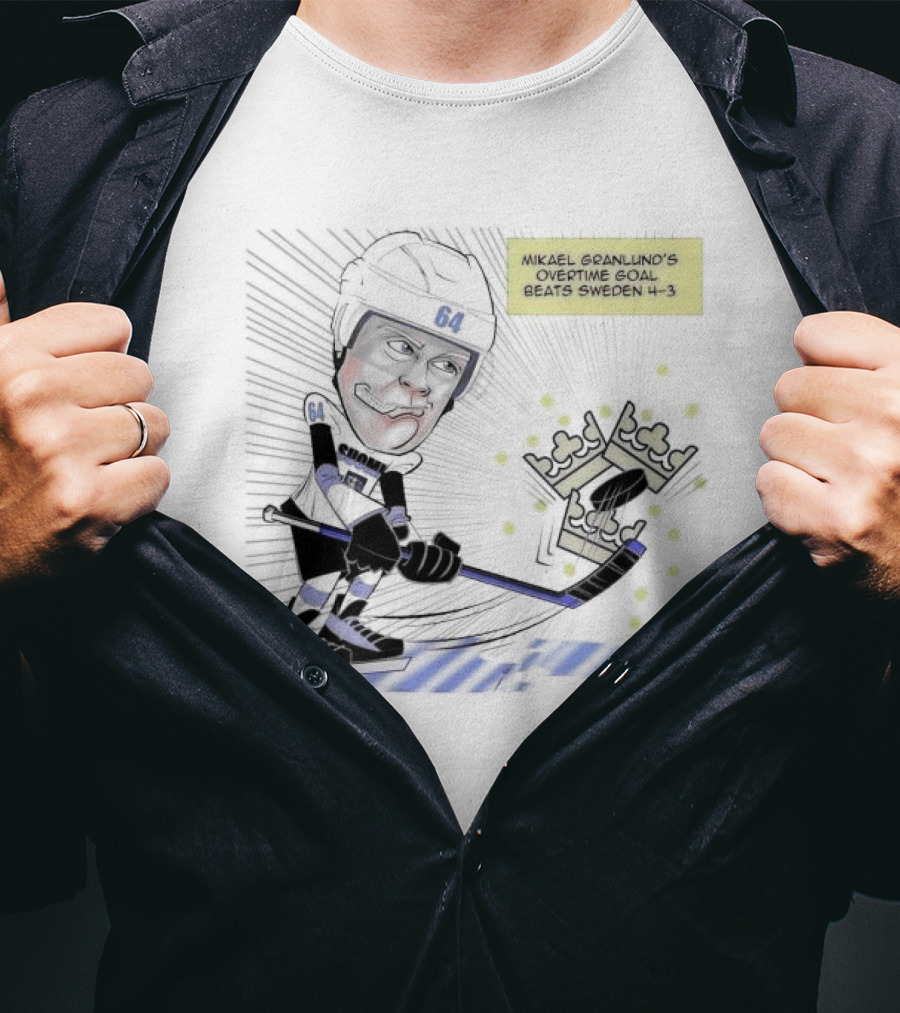 Mikael Granlund Overtime Goal Wins 4-3 Against Sweden With Hockey Crown Icon T-Shirt