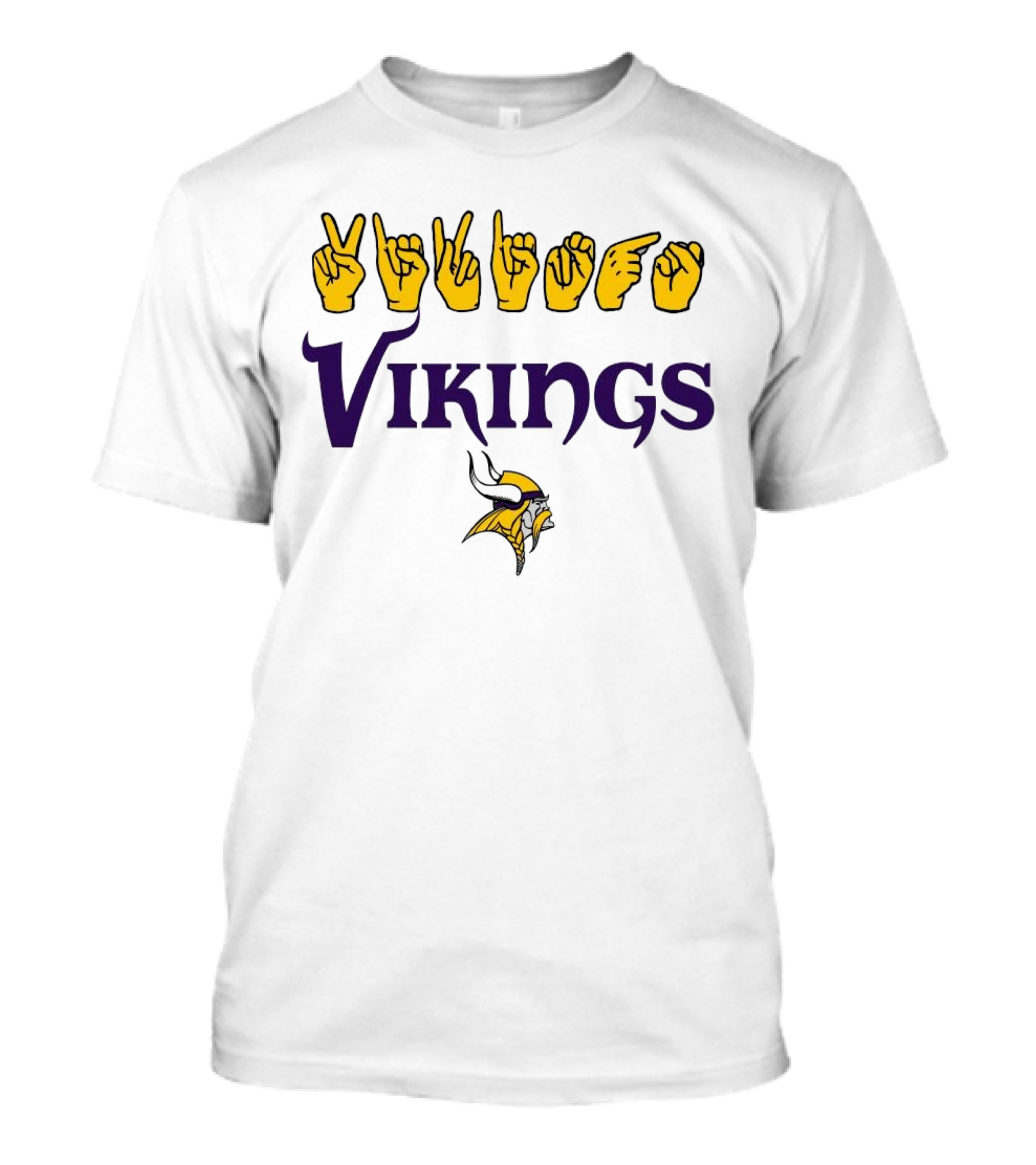 Minnesota Vikings NFL ASL Love Sign American Sign Language T-Shirt