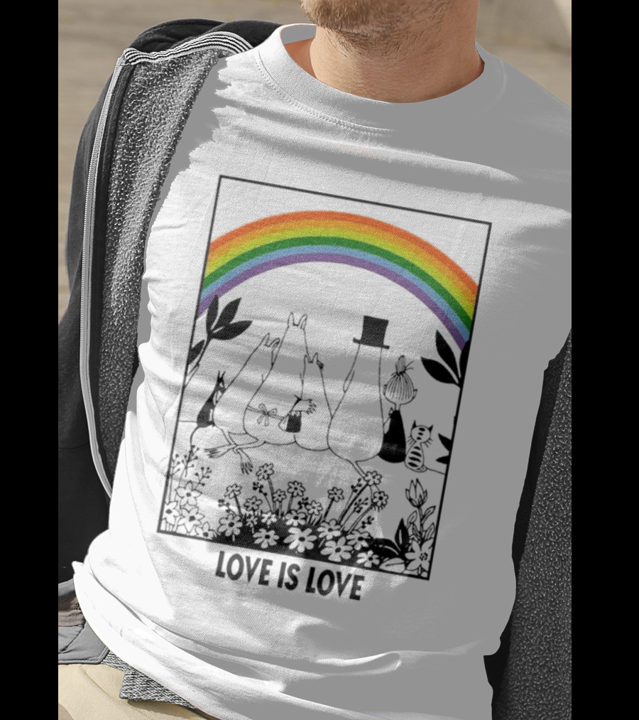 Moomin Rainbow Pride Love Is Love T-Shirt