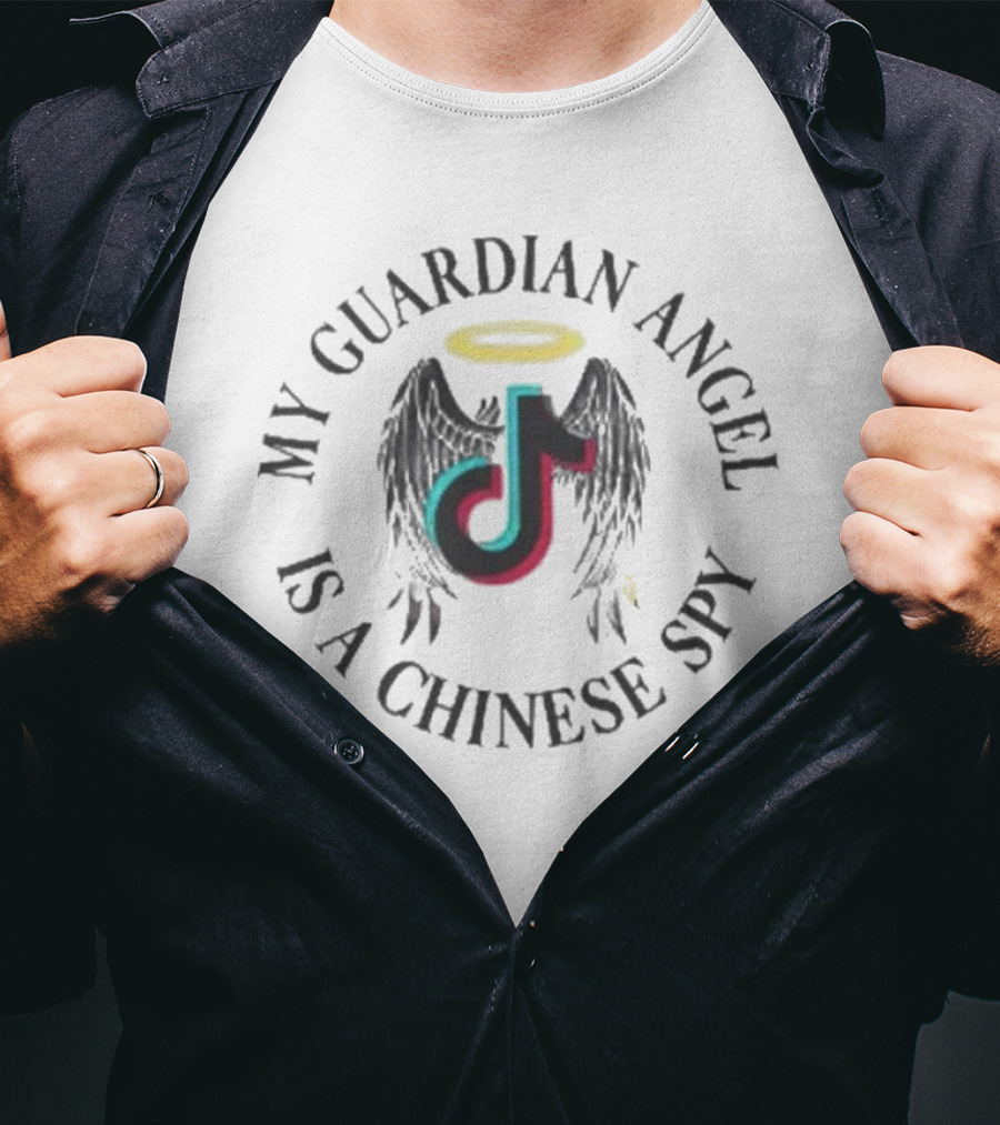 My Guardian Angel Is A Chinese Spy TikTok Wings Halo T-Shirt