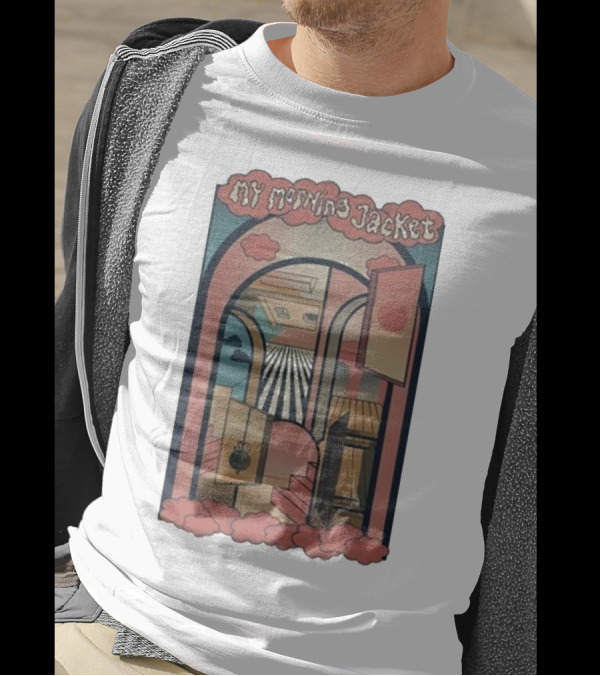 My Morning Jacket Surreal Archway And Stairs Retro Album Art T-Shirt