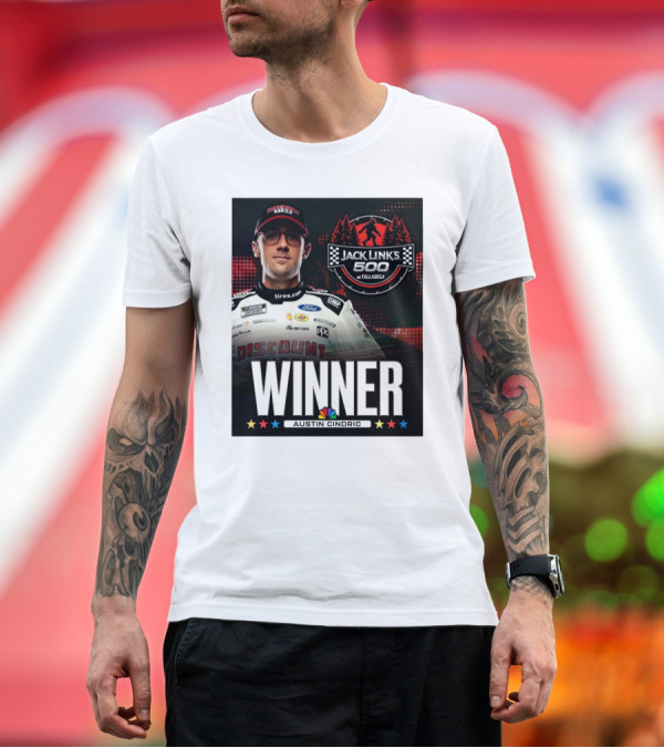 Premium T-Shirt: NASCAR Austin Cindric Discount Tire Jack Link's 500 Winner at Talladega T-Shirt NASCAR Austin Cindric Discount Tire Jack Link's 500 Winner at Talladega T-Shirt