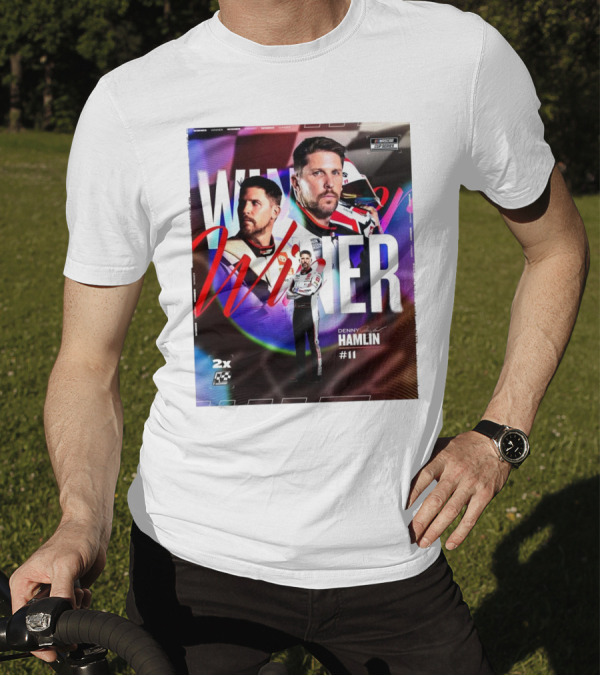 NASCAR Cup Series Winner 2x Denny Hamlin #11 Back-To-Back Wins Signature T-Shirt