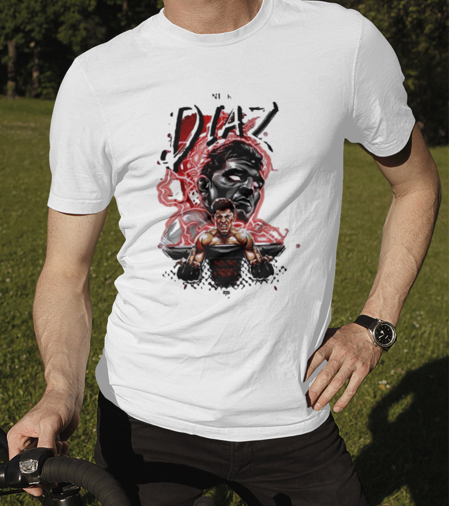 Nate Nick Diaz Electric Aura Fight Scene T-Shirt
