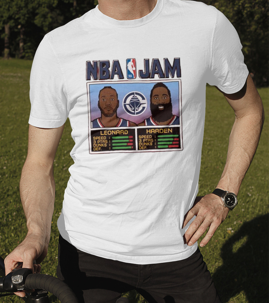 NBA Jam Leonard Harden Clippers Player Stats T-Shirt