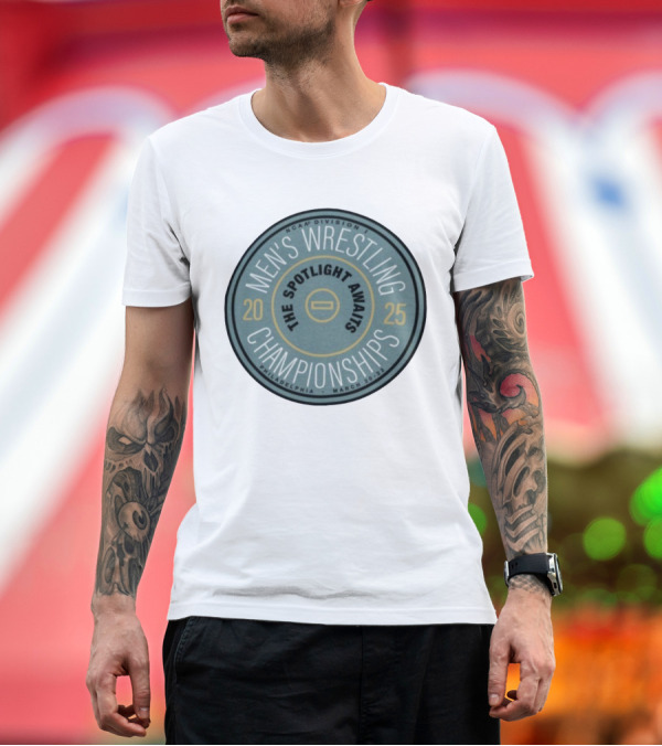 Premium T-Shirt: NCAA Division I Men's Wrestling Championships Philadelphia 2025 The Spotlight Awaits March 20-22 T-Shirt NCAA Division I Men's Wrestling Championships Philadelphia 2025 The Spotlight Awaits March 20-22 T-Shirt