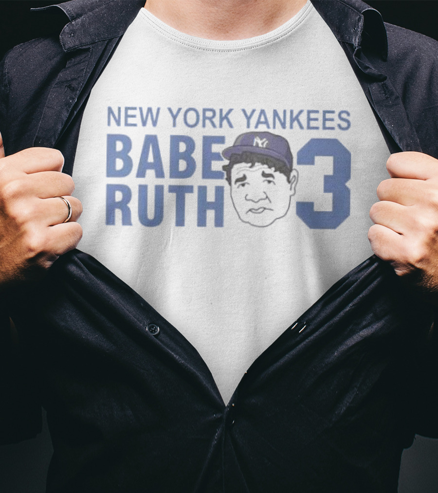 New York Yankees Babe Ruth 3 Vintage Baseball Legend T-Shirt