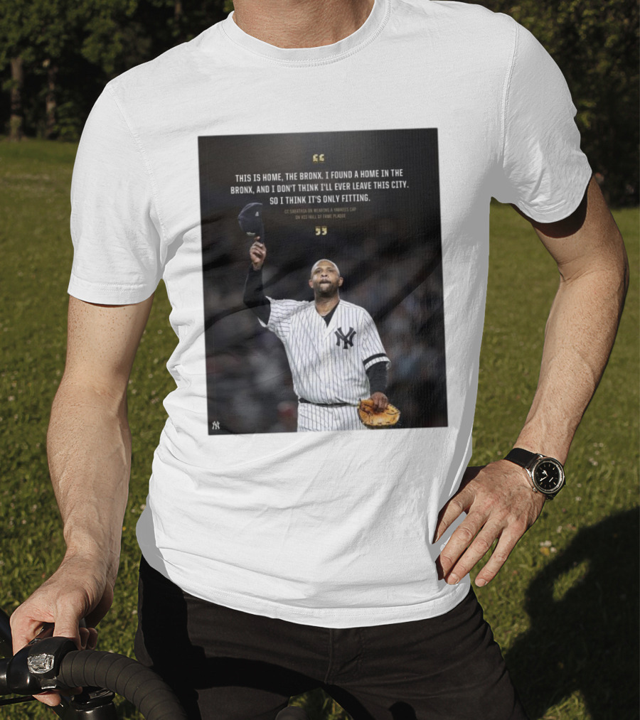 New York Yankees CC Sabathia This Is Home The Bronx Hall Of Fame Plaque T-Shirt