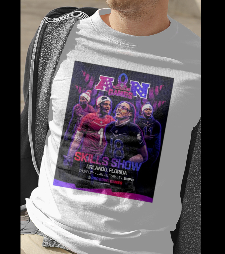 NFC And AFC NFL Pro Bowl Games 2025 Skills Show Orlando Florida January 30 ESPN T-Shirt
