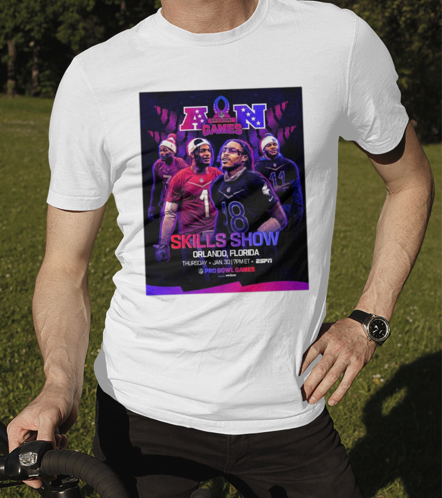 NFC And AFC NFL Pro Bowl Games 2025 Skills Show Orlando Florida January 30 ESPN T-Shirt