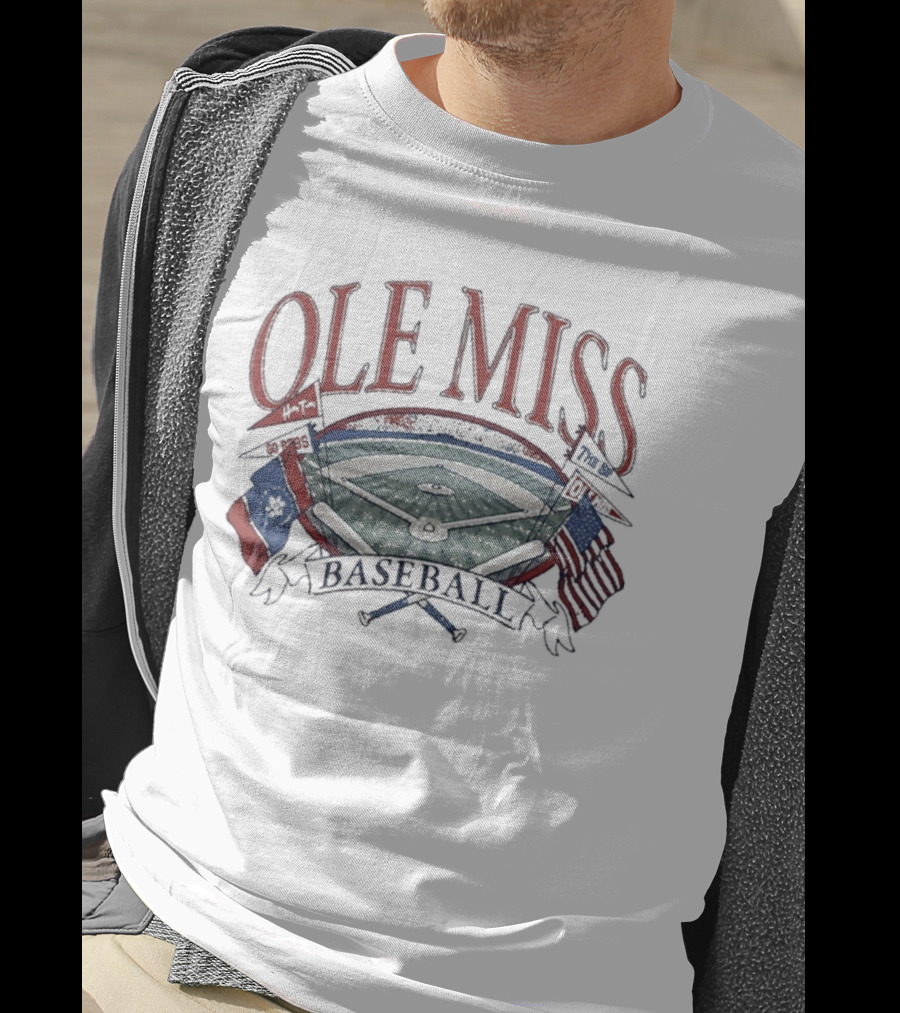Ole Miss Baseball Fanbase Home Field Flags T-Shirt