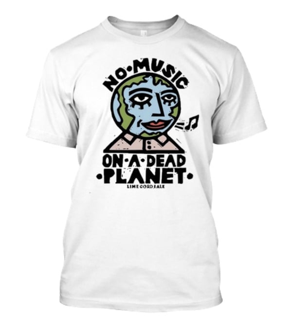 No Music On A Dead Planet Earth Head With Collar T-Shirt