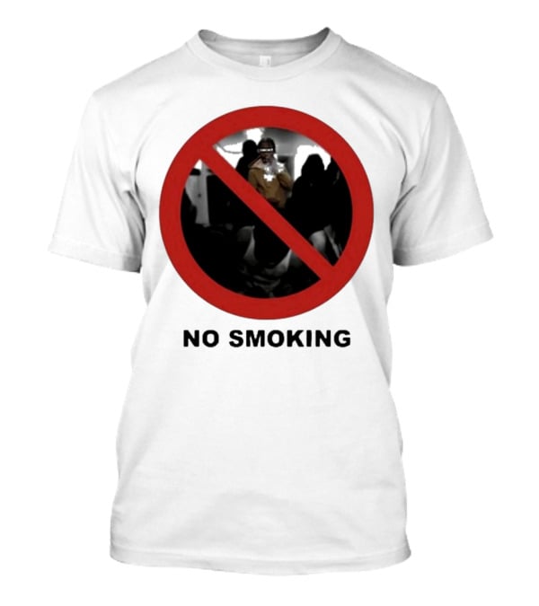 No Smoking Circle Icon With Anonymous Figure T-Shirt