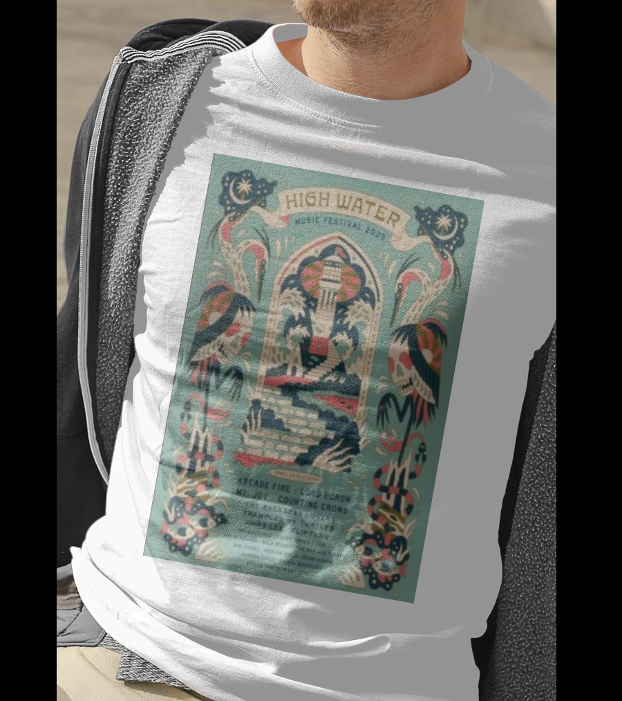 High Water Music Festival 2025 North Charleston SC April 26-27 Arcade Fire Lord Huron Mt Joy Counting Crows T-Shirt