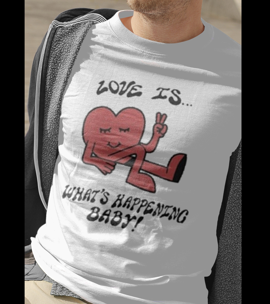 Not Dead Yet Nell Serrano Love Is What's Happening Baby Peace Heart T-Shirt