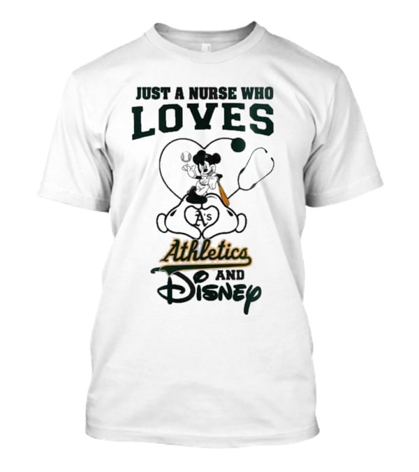 Oakland Athletics Disney Just A Nurse Who Loves Baseball 2025 T-Shirt