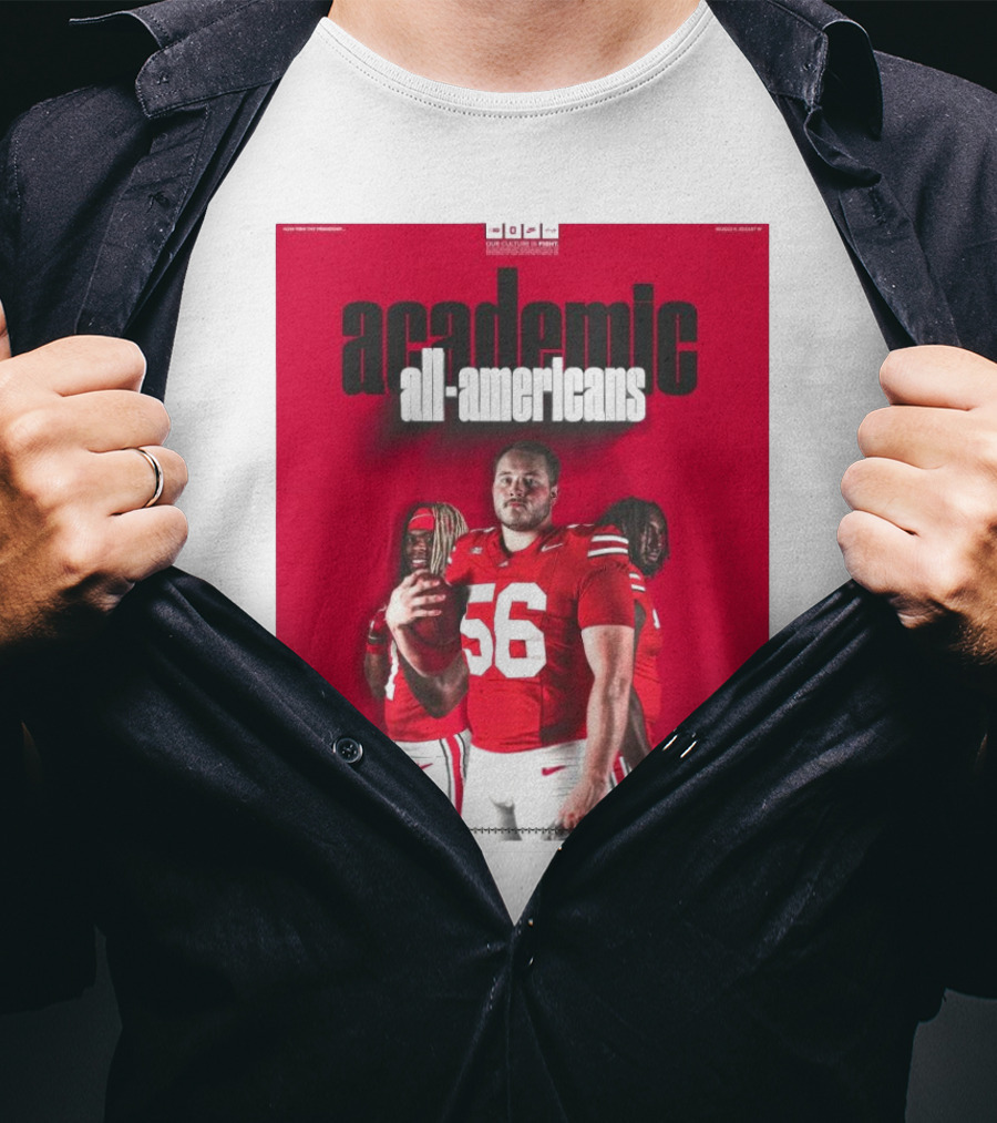 Ohio State Football Academic All-Americans Quinshon Judkins Seth McLaughlin Donovan Jackson T-Shirt