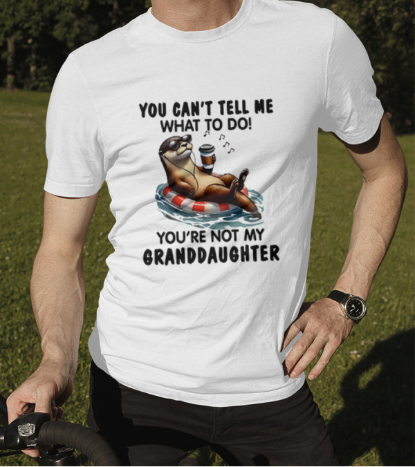 Otter You Can’t Tell Me What To Do Chill Floating On Water With Drink T-Shirt