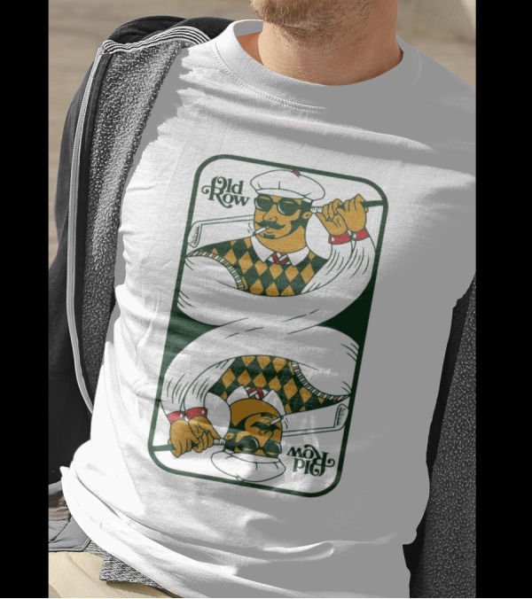 Old Row Golf Playing Card Ace Pipe Pattern T-Shirt