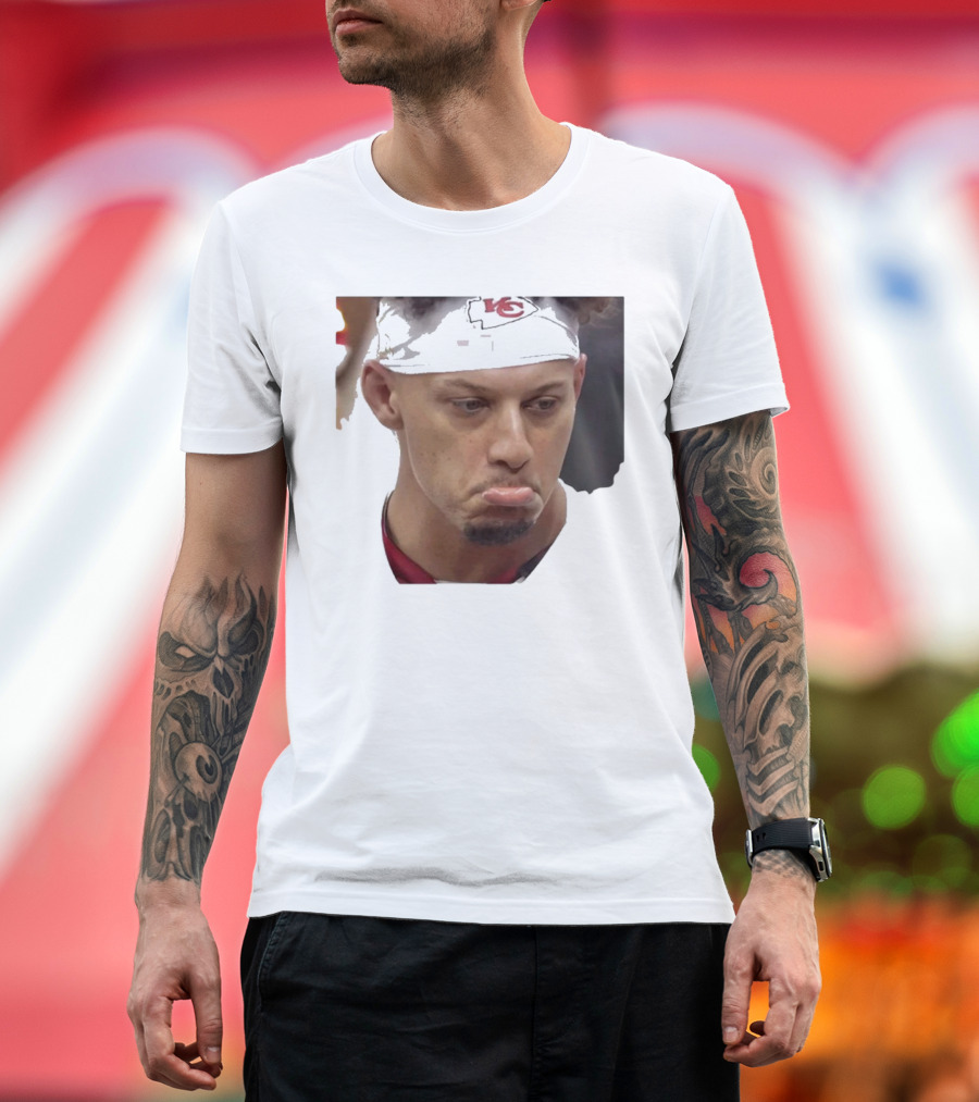 Super Sad Pat Mahomes Headband KC T-Shirt