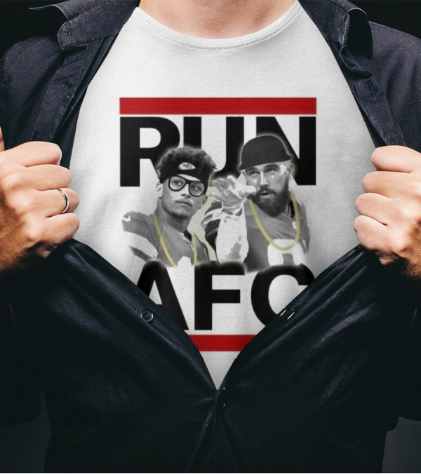 Patrick Mahomes Travis Kelce Run AFC Champions T-Shirt