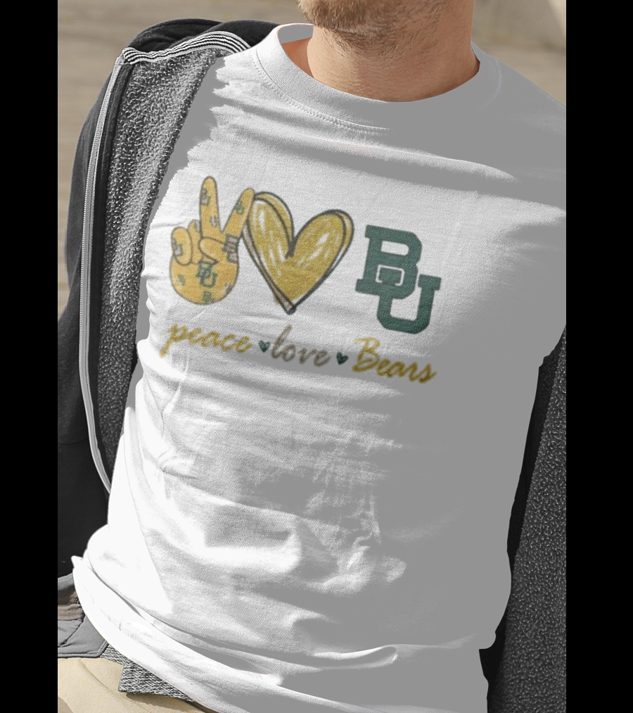 Peace Love BU Bears T-Shirt