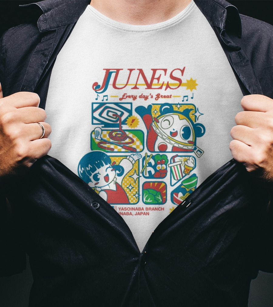 Junes Every Day's Great Persona 4 Characters And Scenes T-Shirt