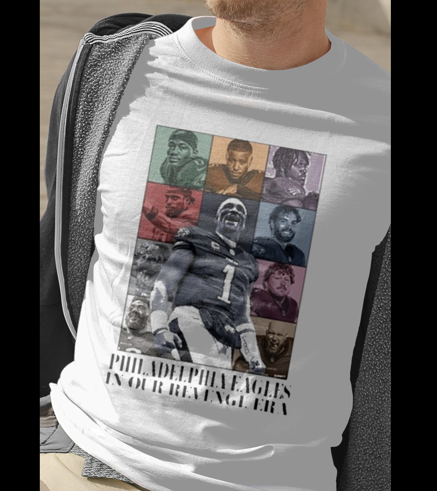 Philadelphia Eagles Revenge Era NFL Quarterbacks And Players Collage T-Shirt