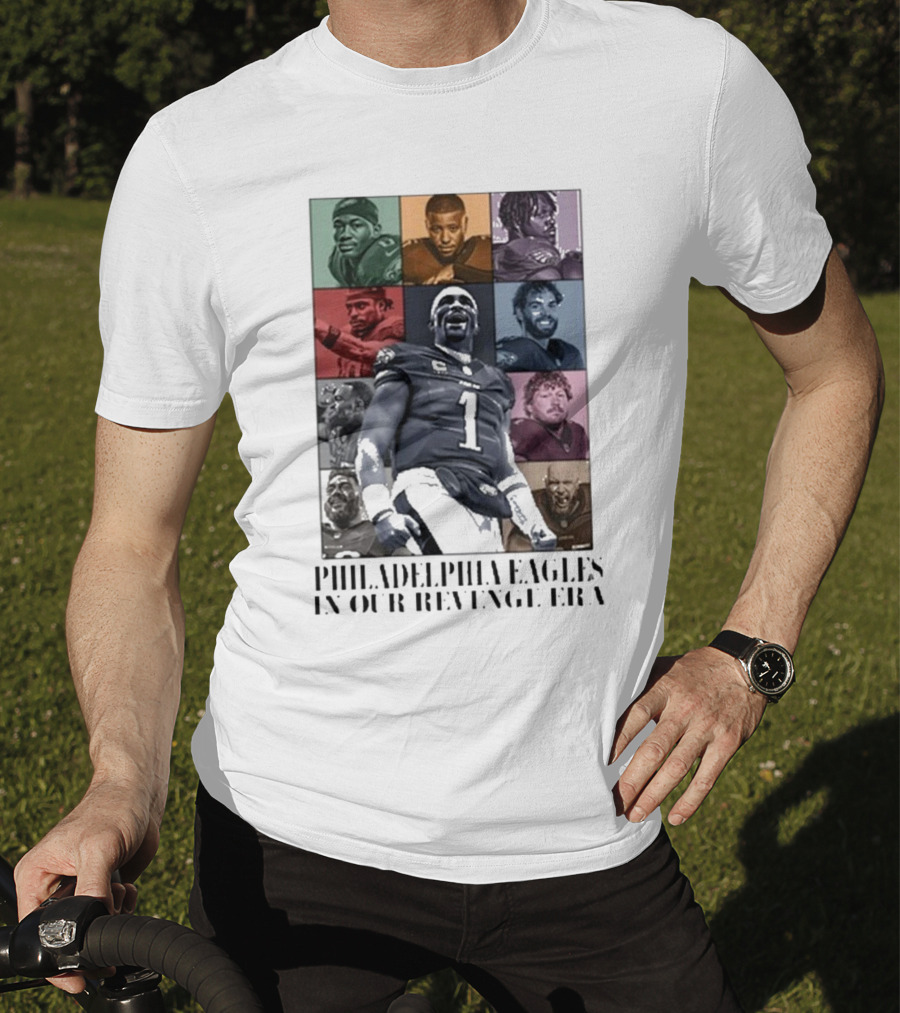 Philadelphia Eagles Revenge Era NFL Quarterbacks And Players Collage T-Shirt