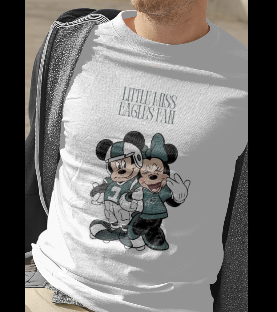 Philadelphia Eagles Mickey And Minnie Little Liss Eagles Fan T-Shirt