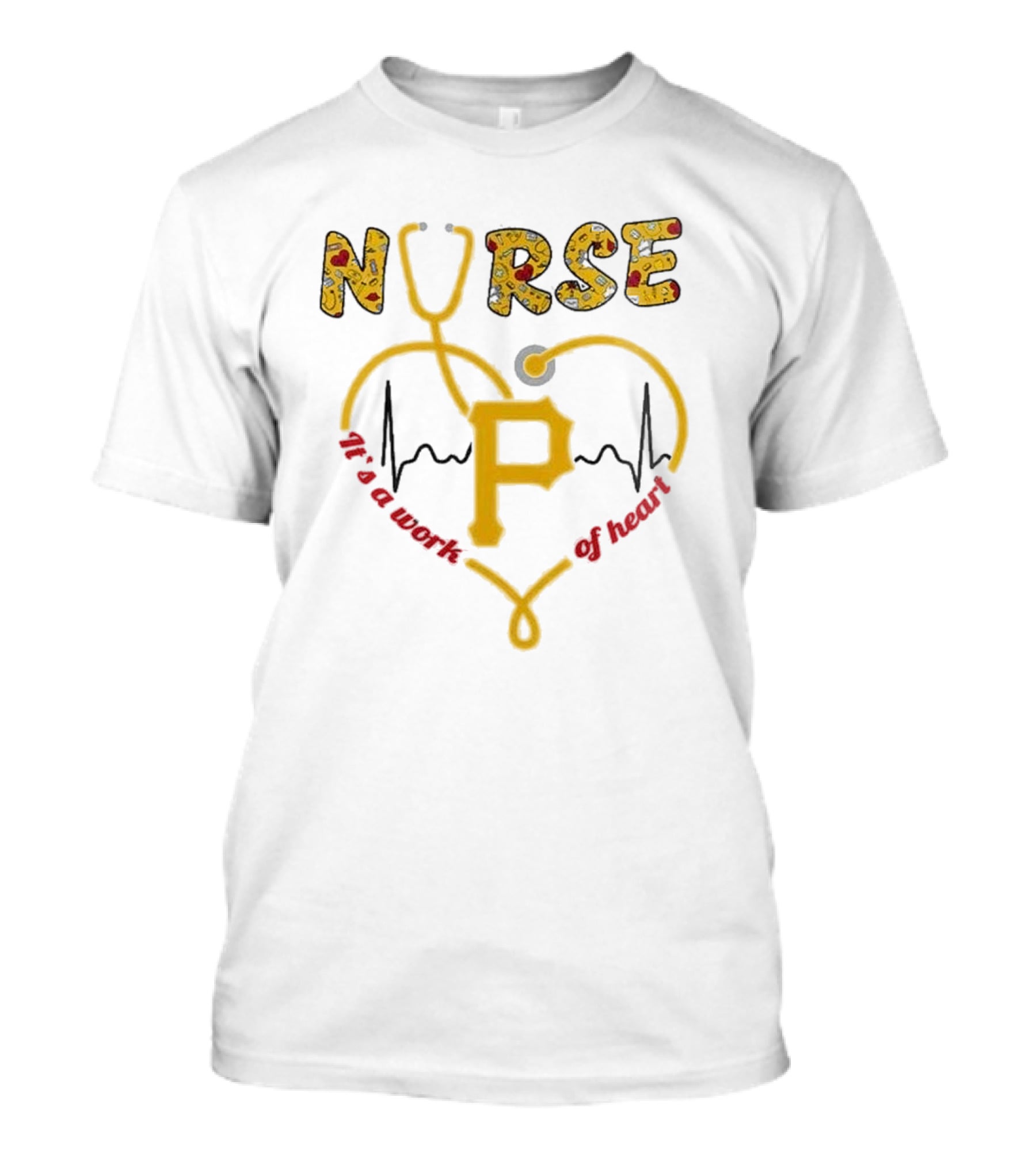 Pittsburgh Pirates Nurses 2025 Baseball Appreciation Night Heart Of Gold T-Shirt