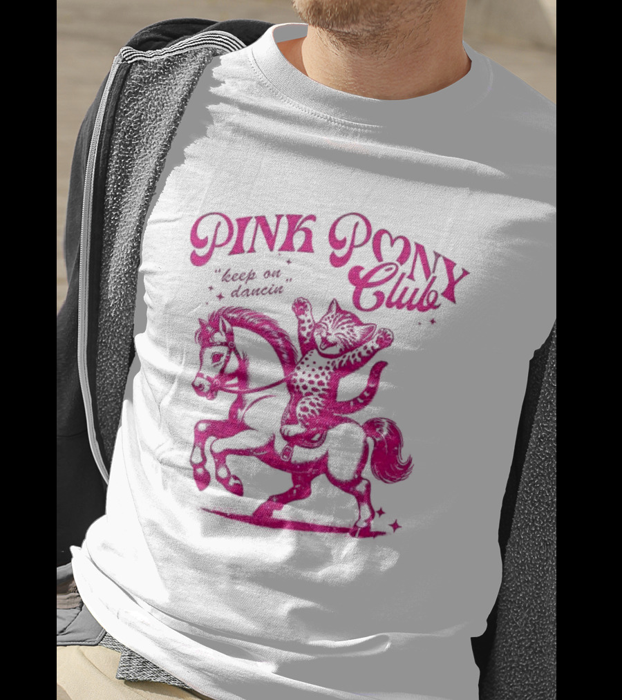 Pink Pony Club Cat Lover Disco Retro Birthday T-Shirt