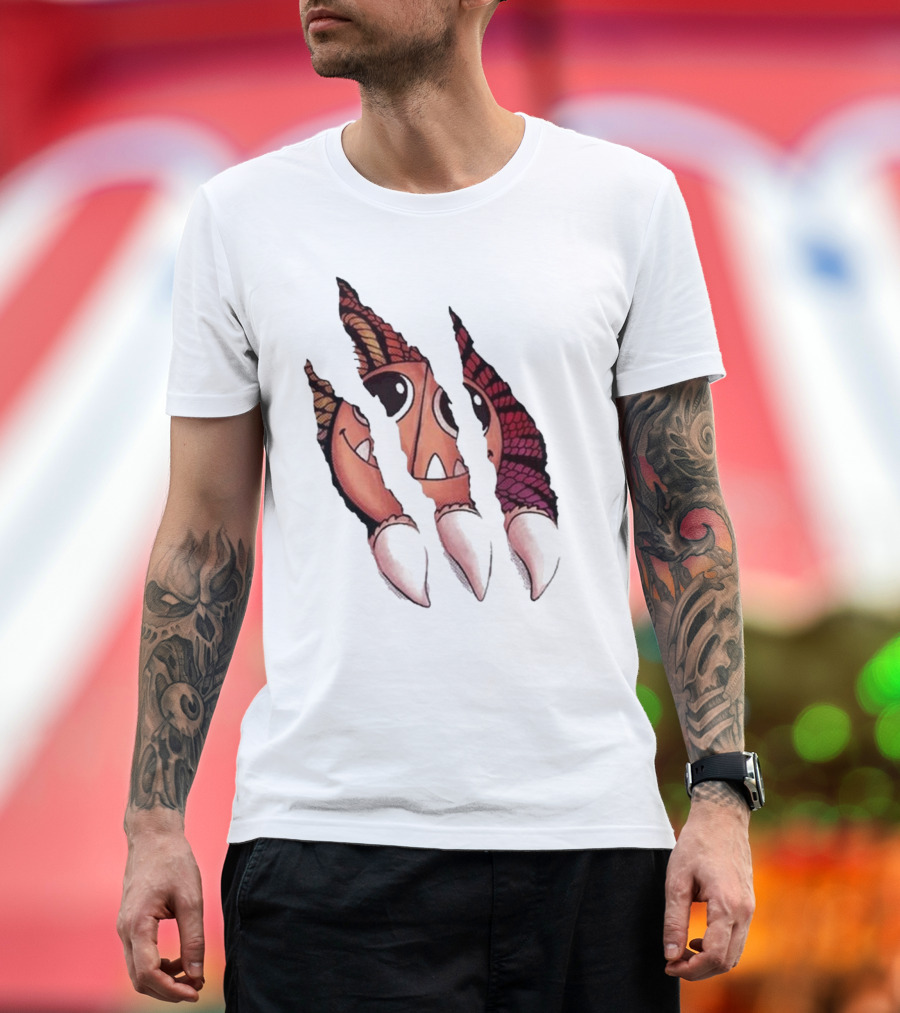 Poppy Playtime Yarnaby Claw Scratch Monster Teeth Eyes T-Shirt