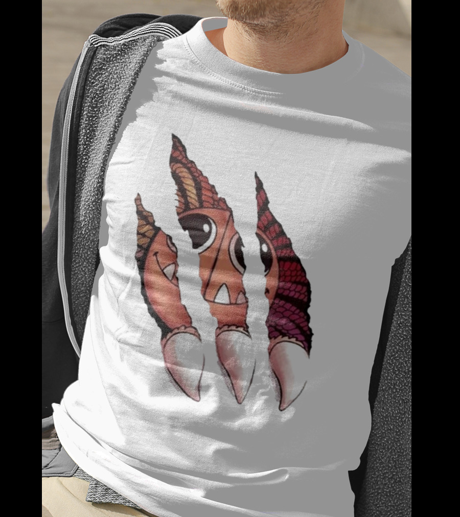 Poppy Playtime Yarnaby Claw Scratch Monster Teeth Eyes T-Shirt